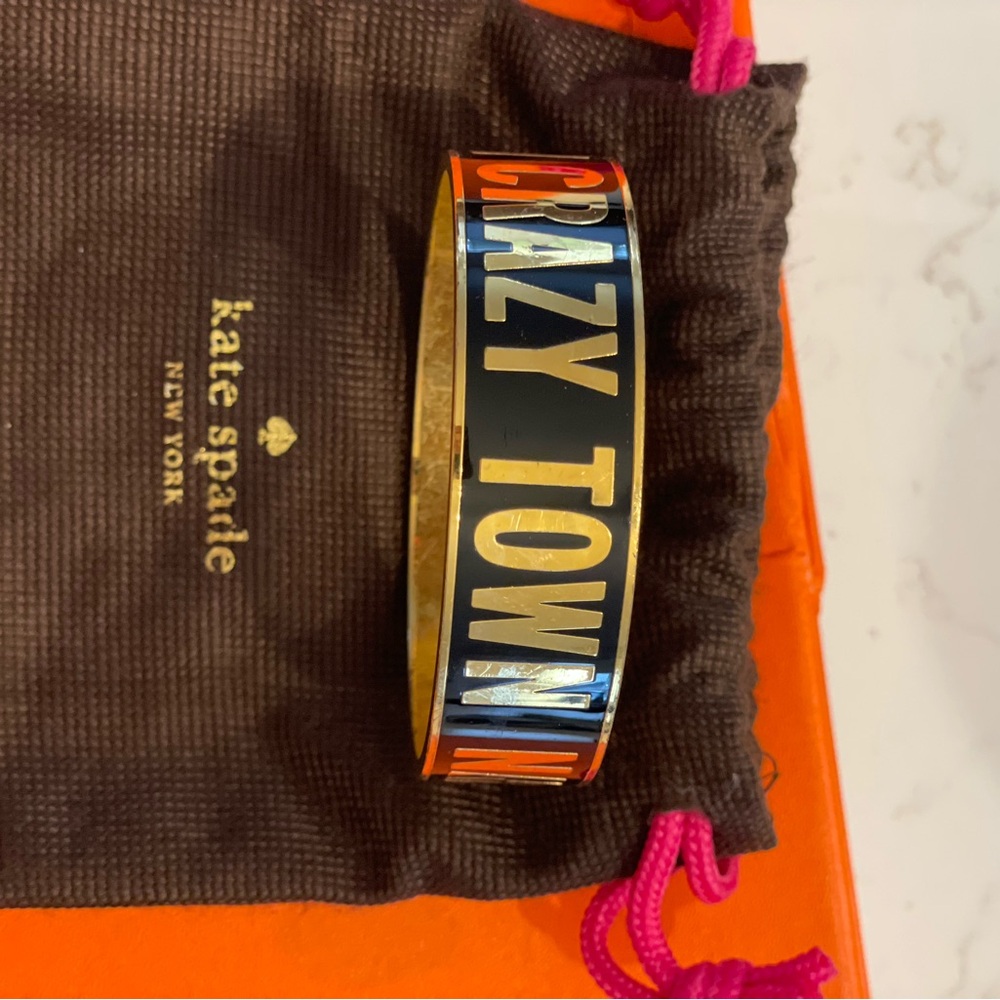Kate Spade Black and Gold 'Crazy Town' Bangle